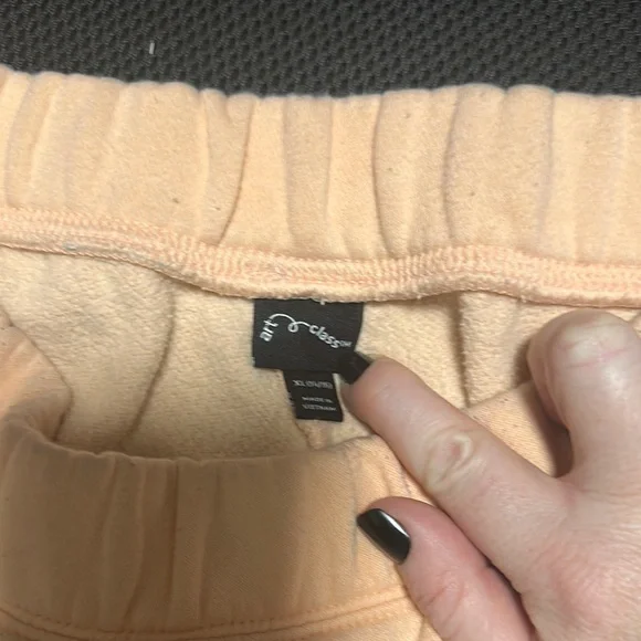 art class Peach Colored Sweatpants with Elastic Waistband and Tapered Legs - Picture 2 of 3